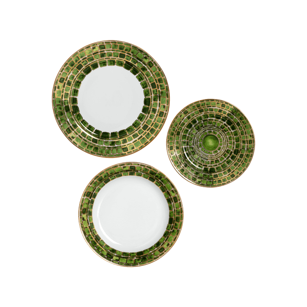 Aparelho de Jantar Jade Verde 18 Peças