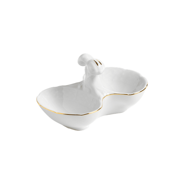 Saleiro e Pimenteiro Branco de Ouro