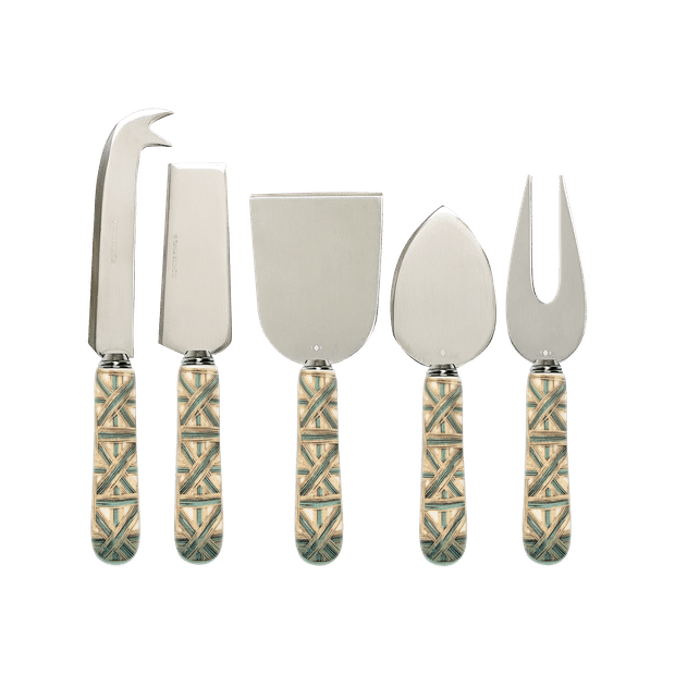 Set Talher de Queijo Tramas 5 peças