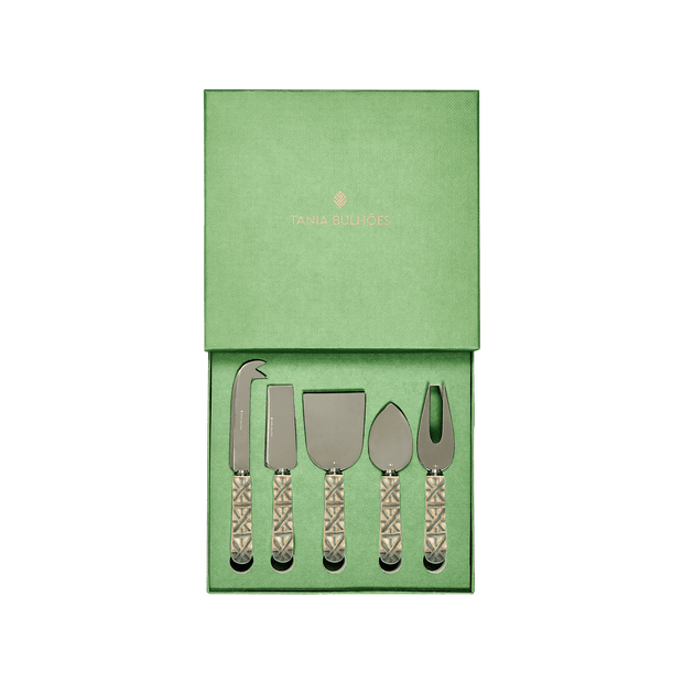 Set Talher de Queijo Tramas 5 peças